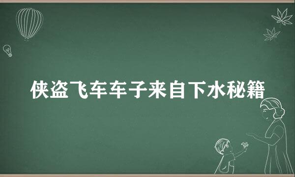 侠盗飞车车子来自下水秘籍