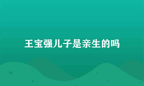 王宝强儿子是亲生的吗