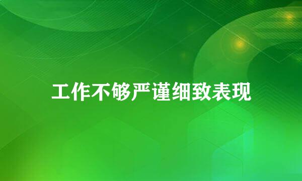 工作不够严谨细致表现