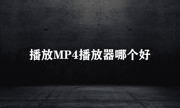 播放MP4播放器哪个好