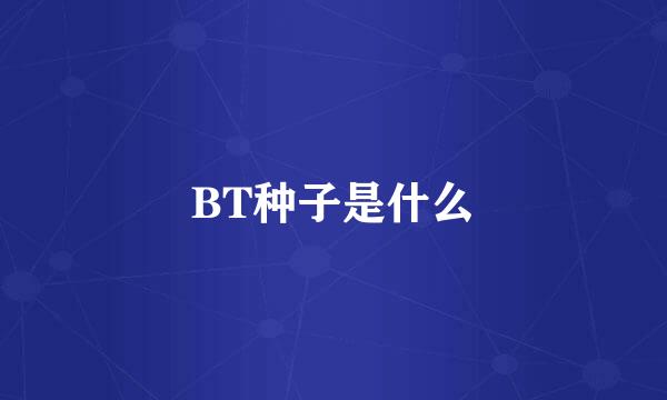 BT种子是什么