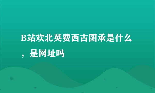 B站欢北英费西古图承是什么，是网址吗