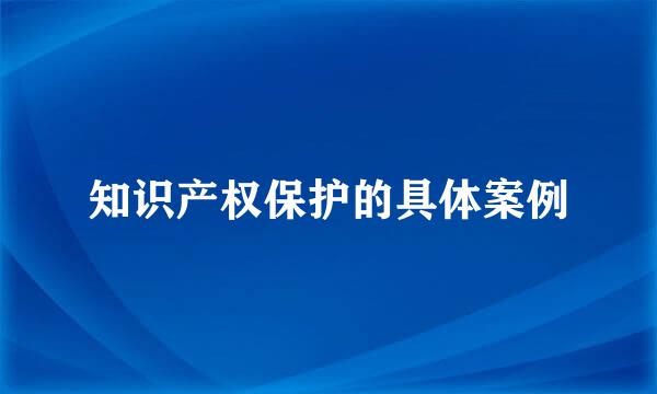 知识产权保护的具体案例