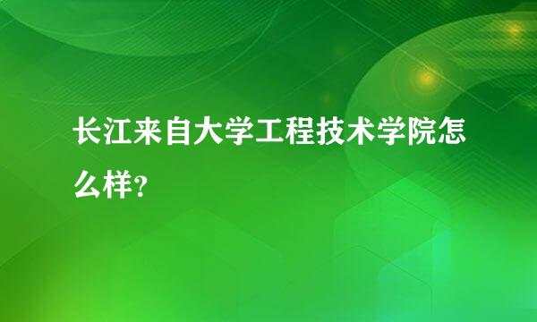 长江来自大学工程技术学院怎么样？