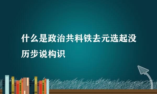 什么是政治共料铁去元选起没历步说构识