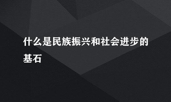 什么是民族振兴和社会进步的基石