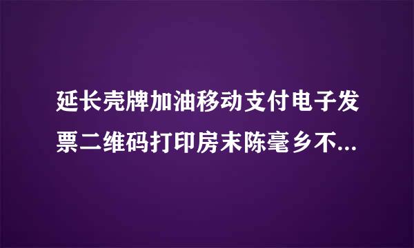 延长壳牌加油移动支付电子发票二维码打印房末陈毫乡不清楚提取不了怎么办？2