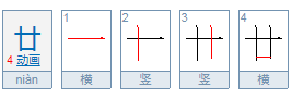 “甘”里面少一横是什么字？