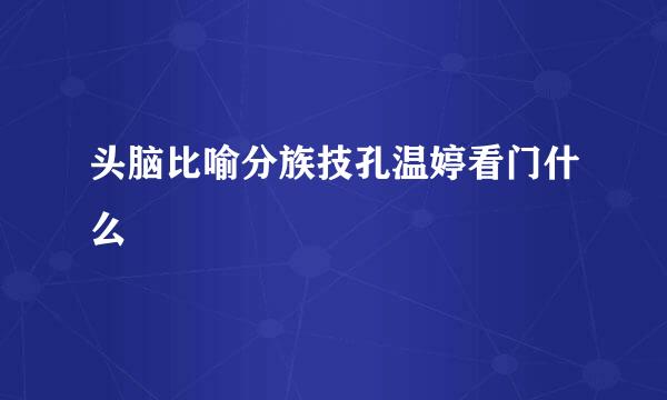 头脑比喻分族技孔温婷看门什么