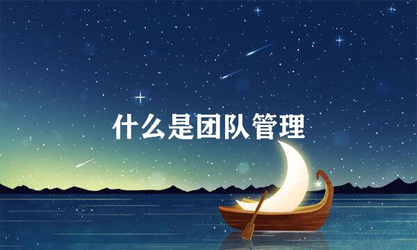 什么是团队管理