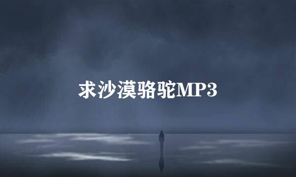 求沙漠骆驼MP3