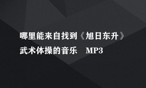 哪里能来自找到《旭日东升》武术体操的音乐 MP3