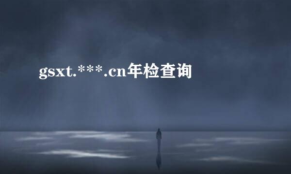 gsxt.***.cn年检查询