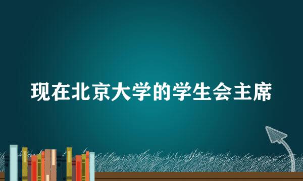 现在北京大学的学生会主席