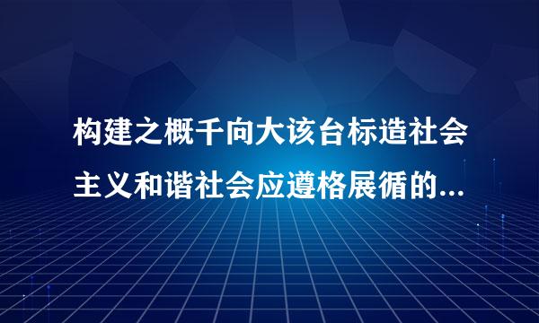 构建之概千向大该台标造社会主义和谐社会应遵格展循的指导思想和基本原则是什么