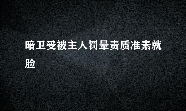 暗卫受被主人罚晕责质准素就脸