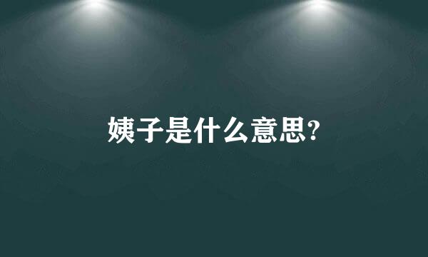 姨子是什么意思?