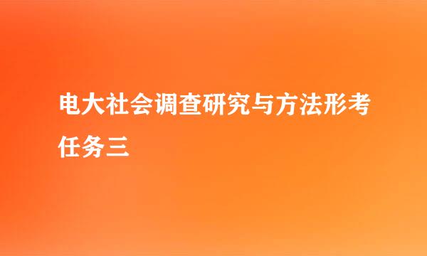 电大社会调查研究与方法形考任务三