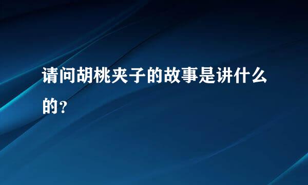 请问胡桃夹子的故事是讲什么的？