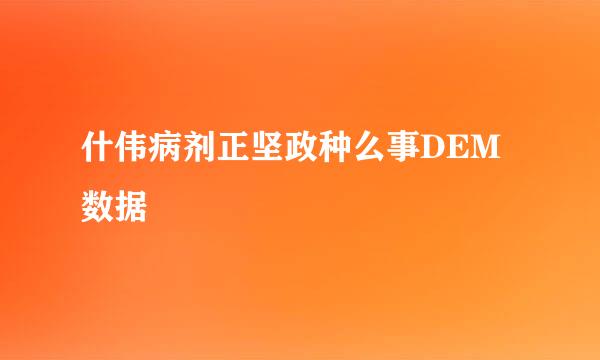 什伟病剂正坚政种么事DEM数据