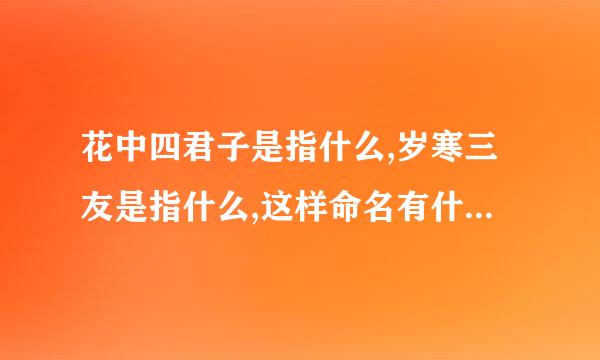 花中四君子是指什么,岁寒三友是指什么,这样命名有什么寓意?