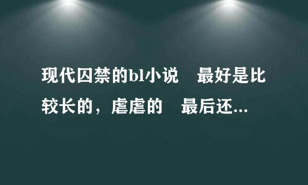 现代囚禁的bl小说 最好是比较长的，虐虐的 最后还鱼写议袁初虽告团压重后要HE的哦! 一定要现代的哦 1V1 的我