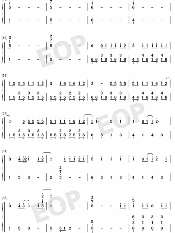 下坠falling数字简谱