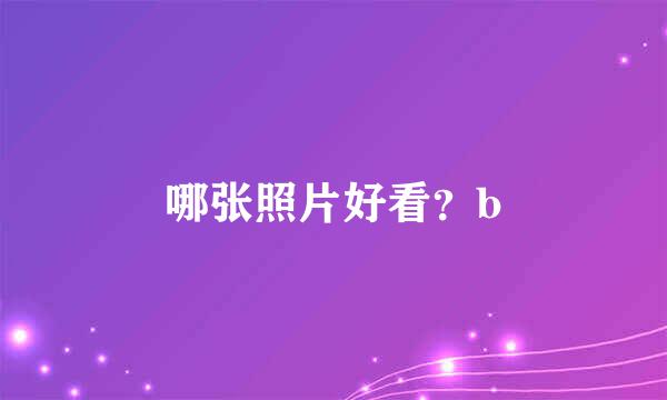 哪张照片好看？b