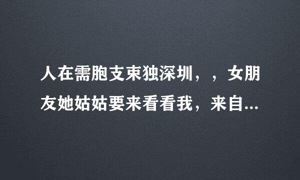 人在需胞支束独深圳，，女朋友她姑姑要来看看我，来自，他在这里有租房子，，到时候会去他家，，