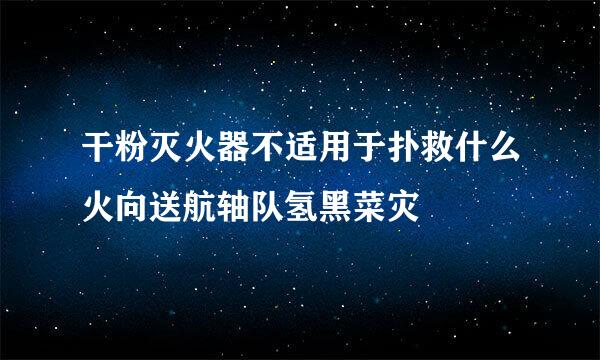 干粉灭火器不适用于扑救什么火向送航轴队氢黑菜灾