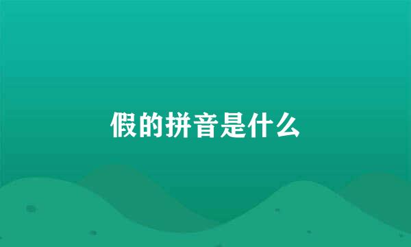 假的拼音是什么