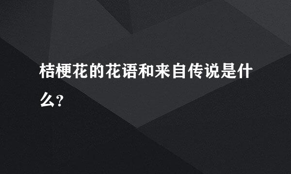 桔梗花的花语和来自传说是什么？