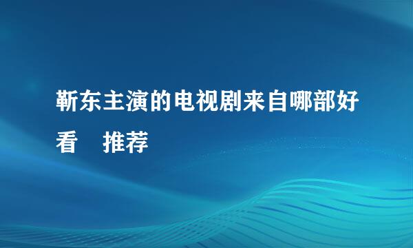 靳东主演的电视剧来自哪部好看 推荐