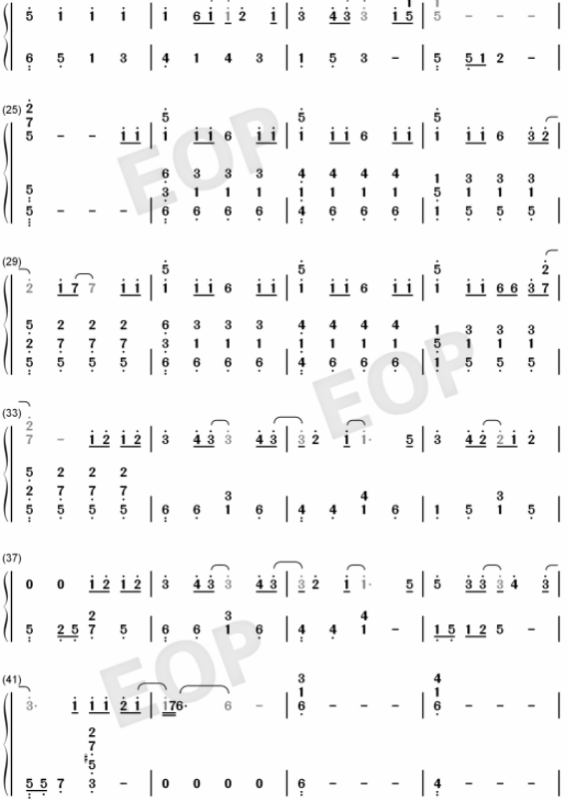 下坠falling数字简谱