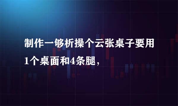 制作一够析操个云张桌子要用1个桌面和4条腿，