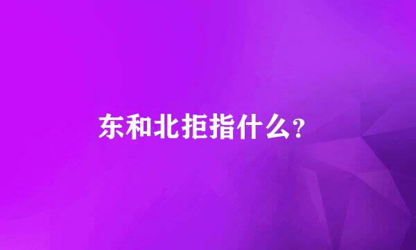 东和北拒指什么？