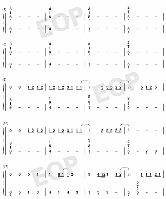 下坠falling数字简谱