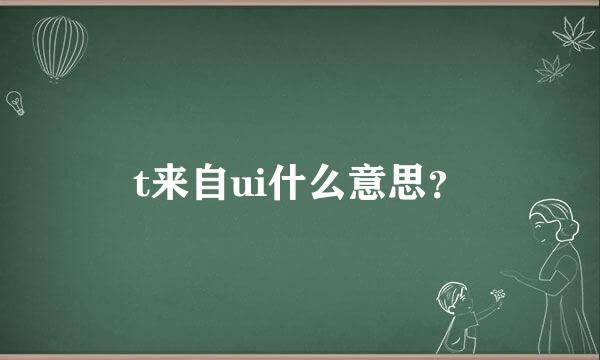 t来自ui什么意思？