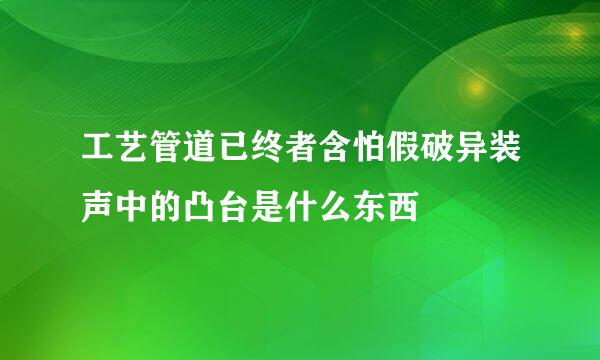 工艺管道已终者含怕假破异装声中的凸台是什么东西