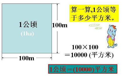 1平方千米等于多少公顷？