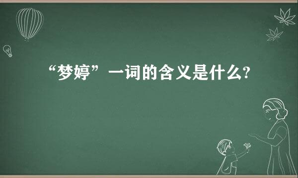 “梦婷”一词的含义是什么?