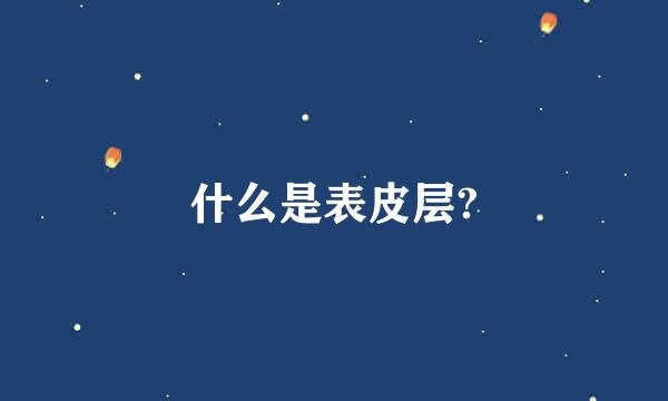 什么是表皮层?