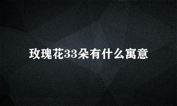 玫瑰花33朵有什么寓意