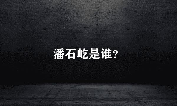 潘石屹是谁？