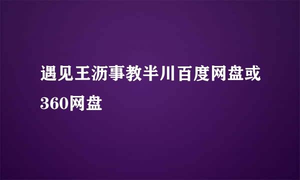 遇见王沥事教半川百度网盘或360网盘