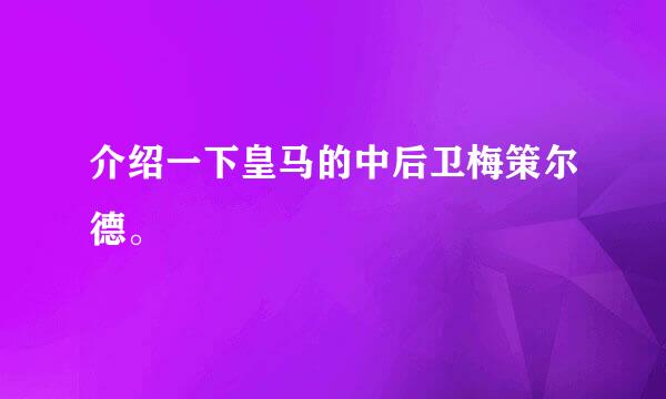 介绍一下皇马的中后卫梅策尔德。