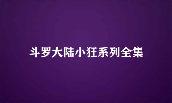 斗罗大陆小狂系列全集