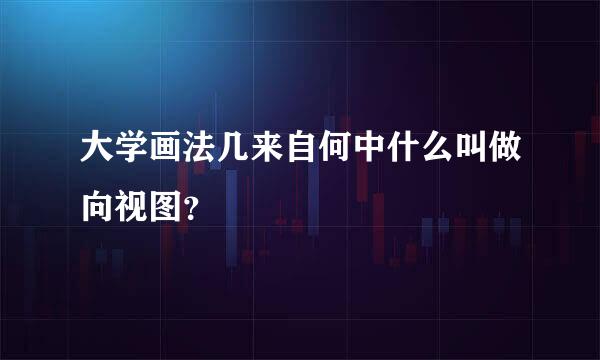 大学画法几来自何中什么叫做向视图？