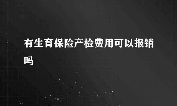 有生育保险产检费用可以报销吗