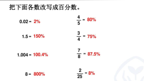 怎样算百分比